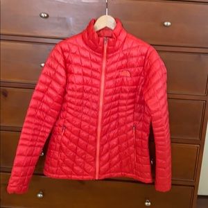 Melon red thermoball jacket